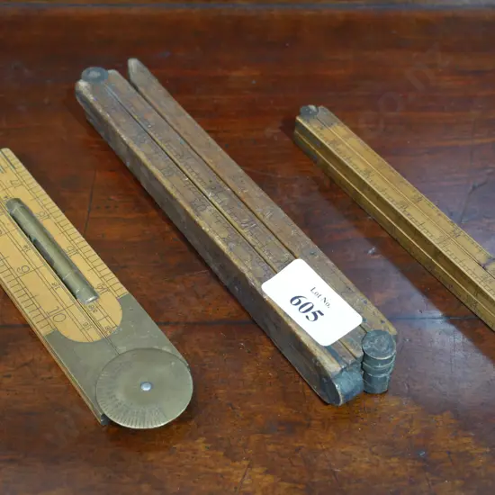 3 unusual boxwood rulers