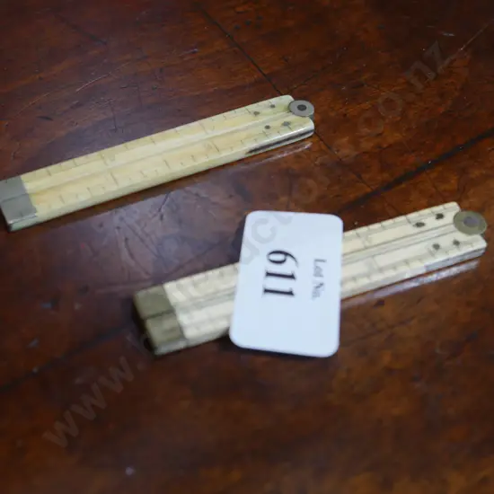 6 inch ivory folding rule X 2