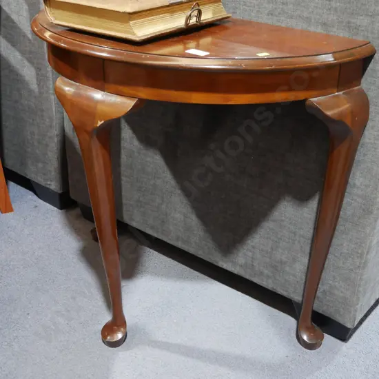 Half round hall table