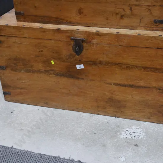 Large size wooden trunk