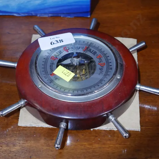 Ship wheel barometer