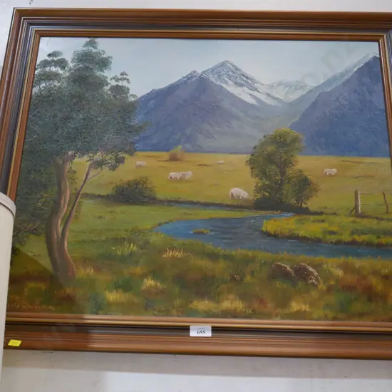 Framed Lois Williams oil