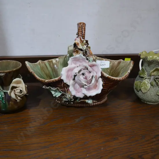 3 pieces colonial pottery