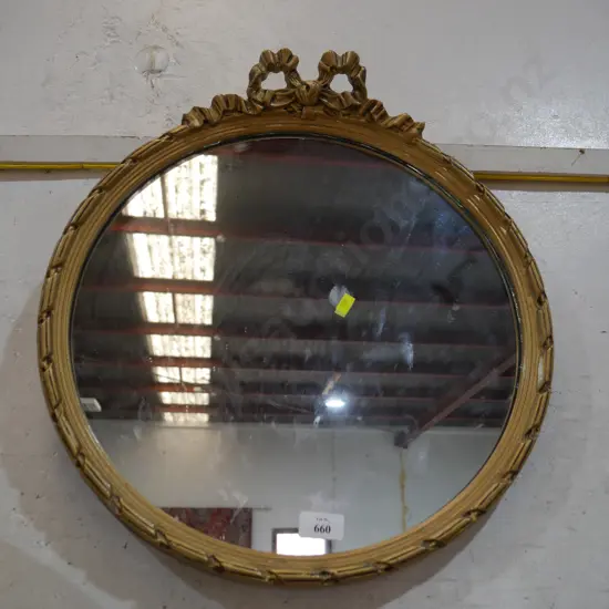 Round wall mirror
