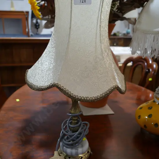 Brass/marble lamp
