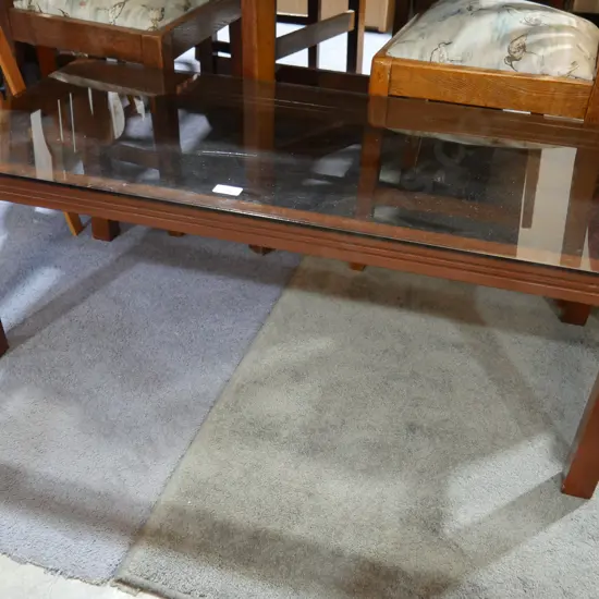 Glass top coffee table