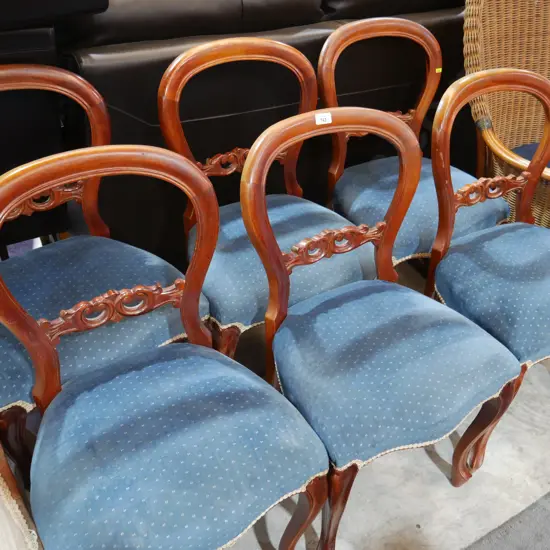 Set of 6 balloon back chairs