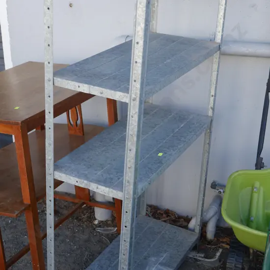 Metal shelves