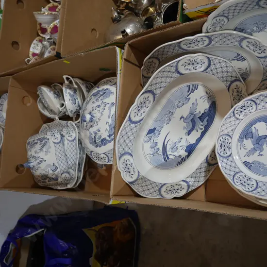 3 bxs  old Chelsea  dinnerware