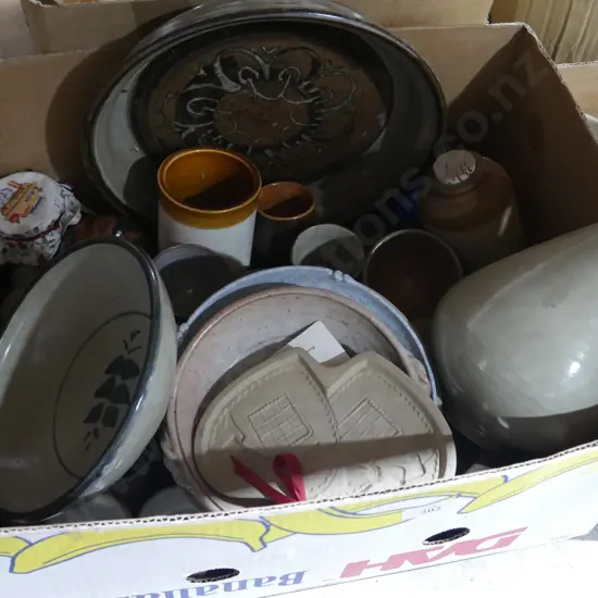 Pottery plates cups etc