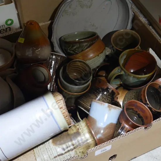 Pottery cups vases etc