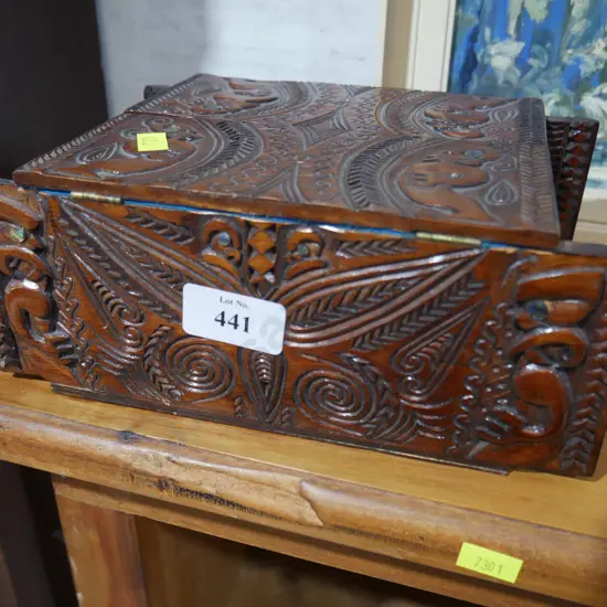 Carved jewelry box