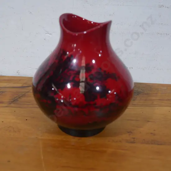 R Doulton flambe vase