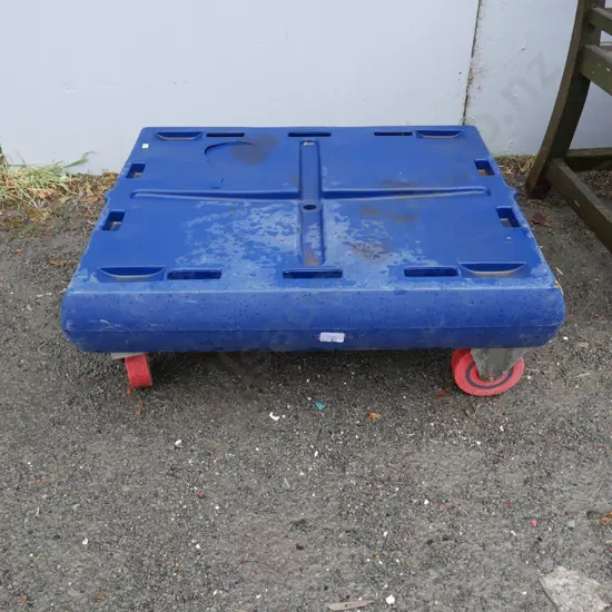 Blue plastic trolley