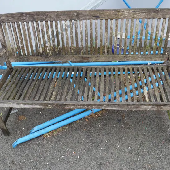 Wooden outdoor bench