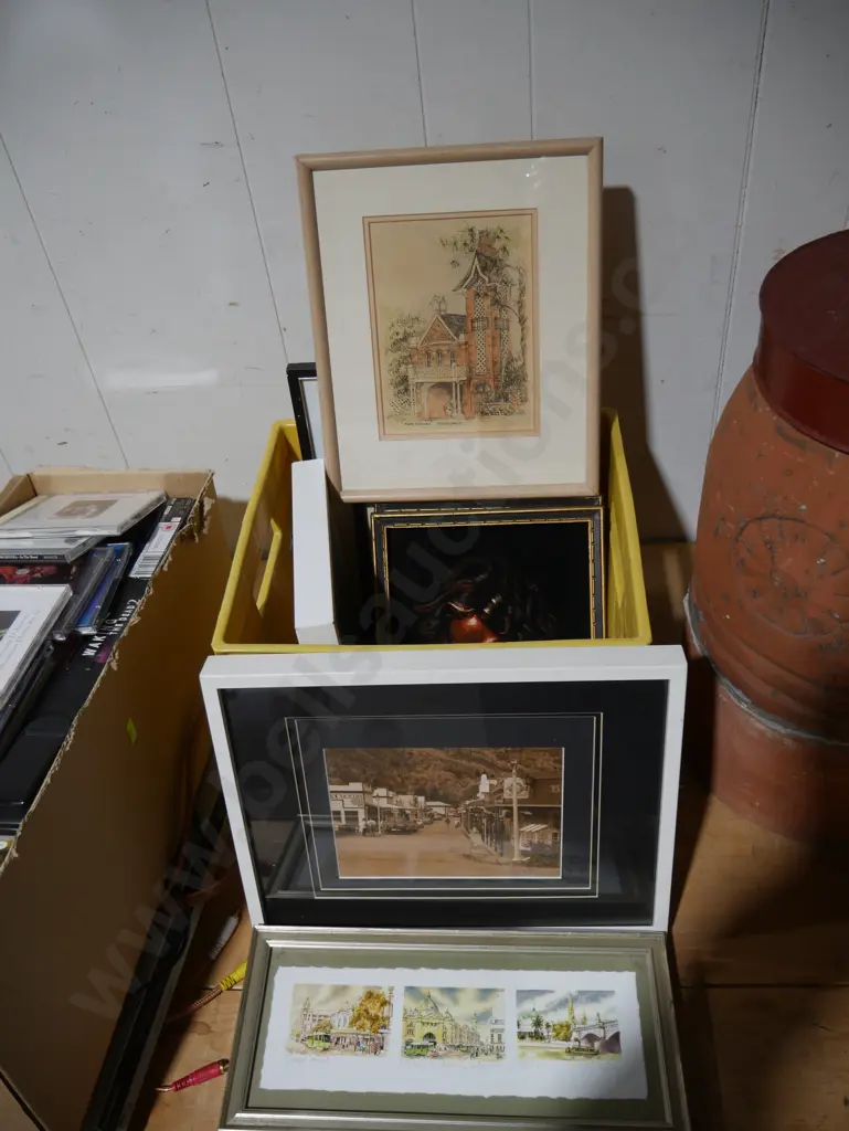 Container of assorted artworks Image 1++