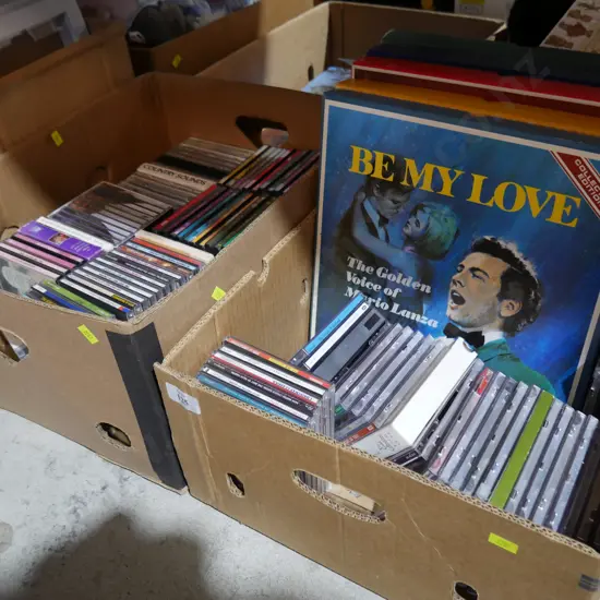 CDs, LPs, 2 boxes