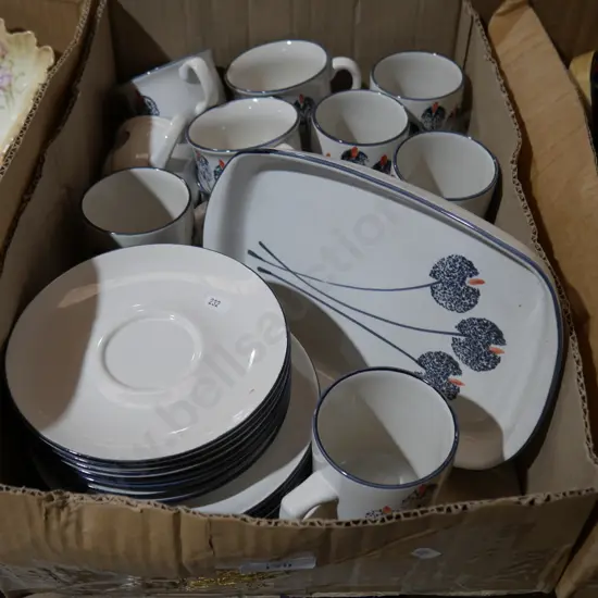 Cups plates Temuka pottery