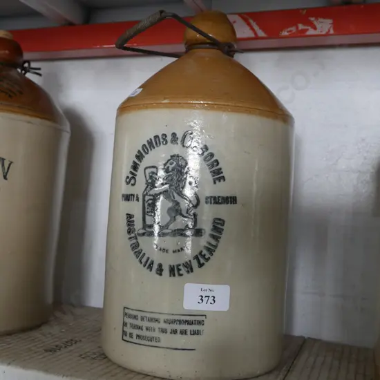 Simmonds and Osborne stone bottle