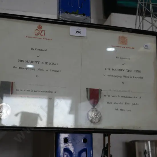 Framed medals