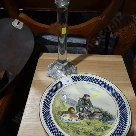 Plate and candle stick