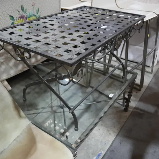 Metal coffee table