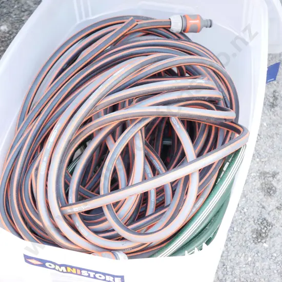 Garden hose and bin