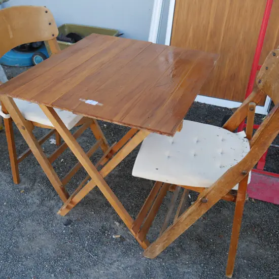 Wooden table and chairs