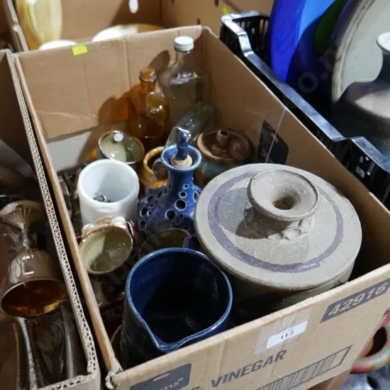 Bottles, pottery etc