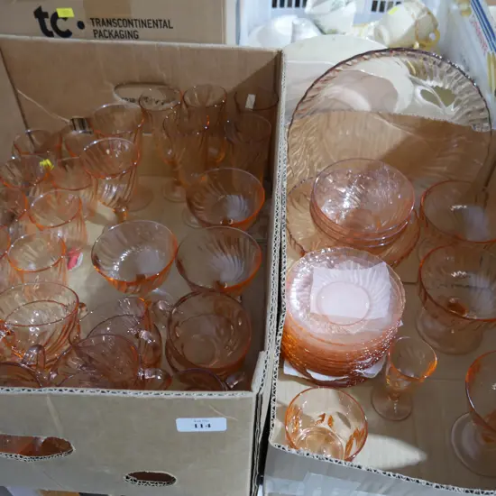 Red glass ware X2 boxes