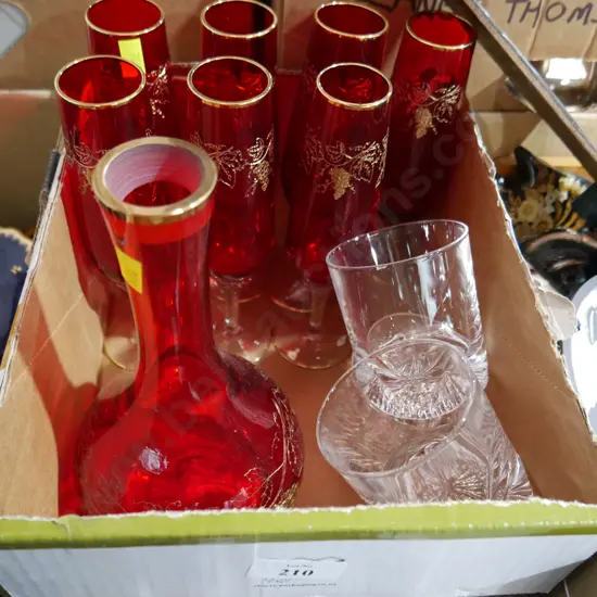 Red glassware