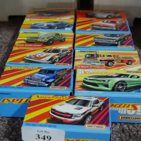 11 Matchbox model cars