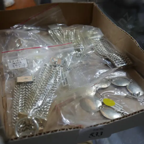 Silver bracelets etc