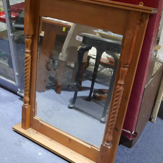 Wooden frame mirror
