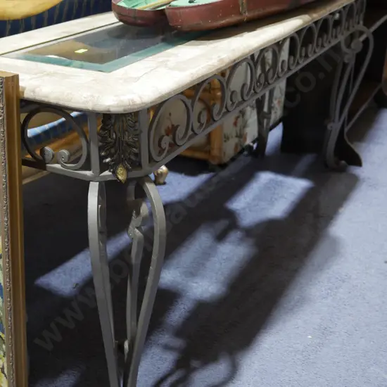 Glass Top hall table