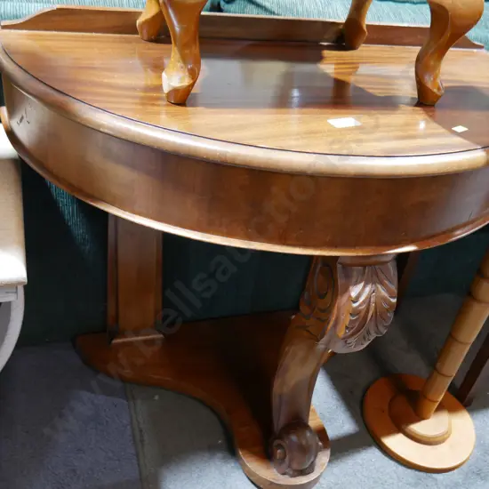 Half round side table