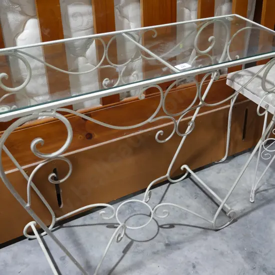 Glass Top hall table