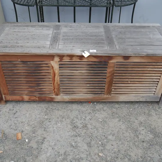 Outdoor wooden storage box