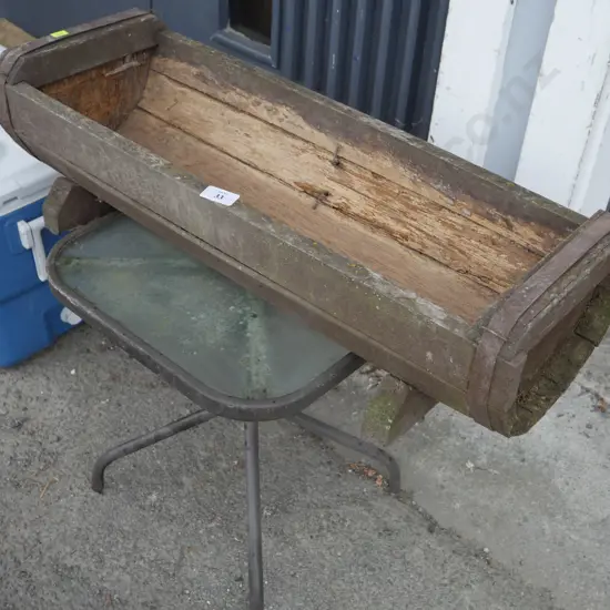 Animal feeder and small glass top table