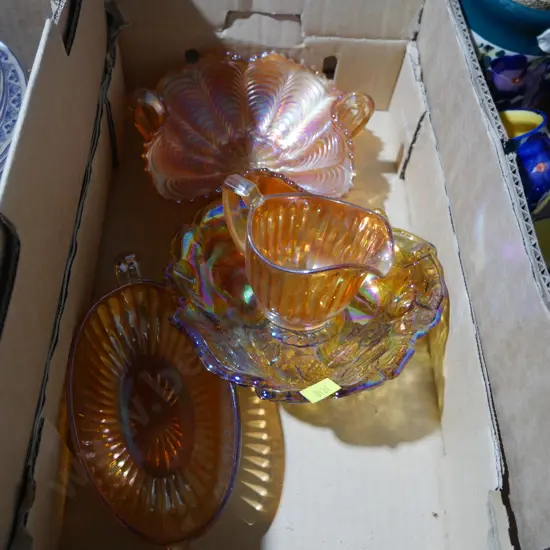 Orange glass ware