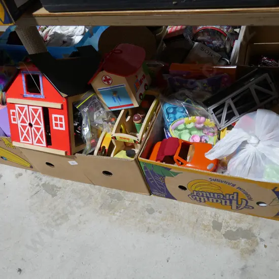 3 boxes of toys