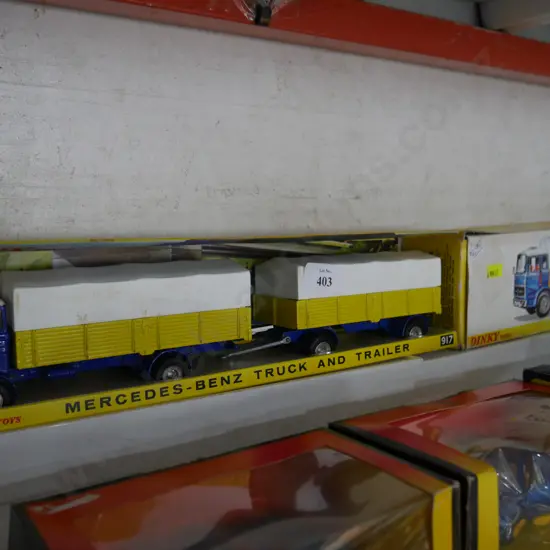 Dinky Mercedes truck and trailer