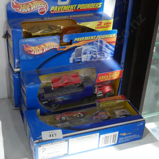 4 hot wheels pavement pounders
