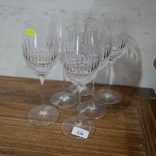 6 Waterford wine glasses