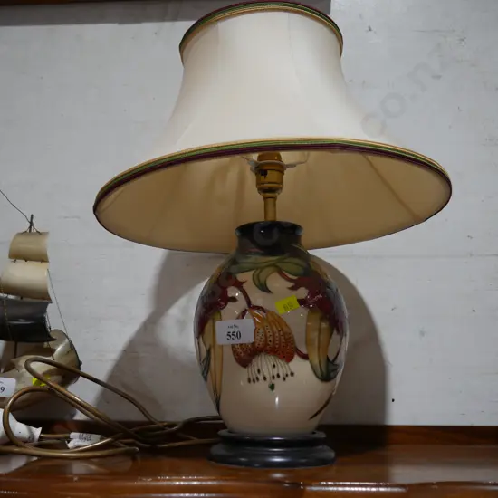 Moorcroft table lamp