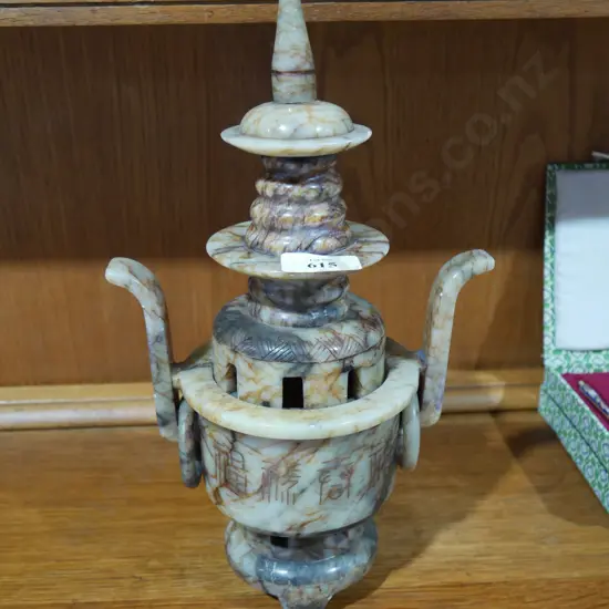 Oriental marble incense altar