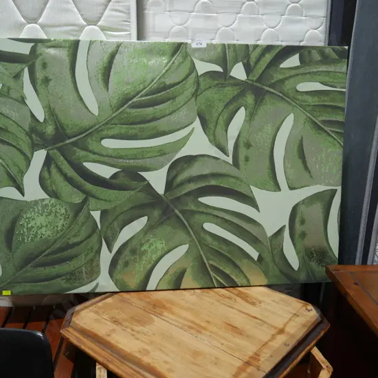 Green leaves canvas art