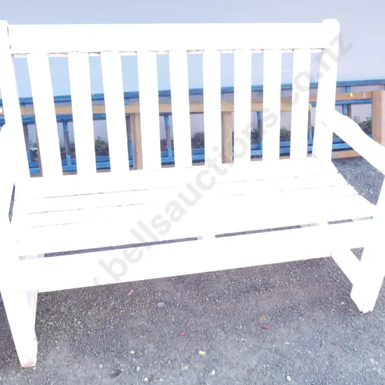 Wooden outdoor bench seat